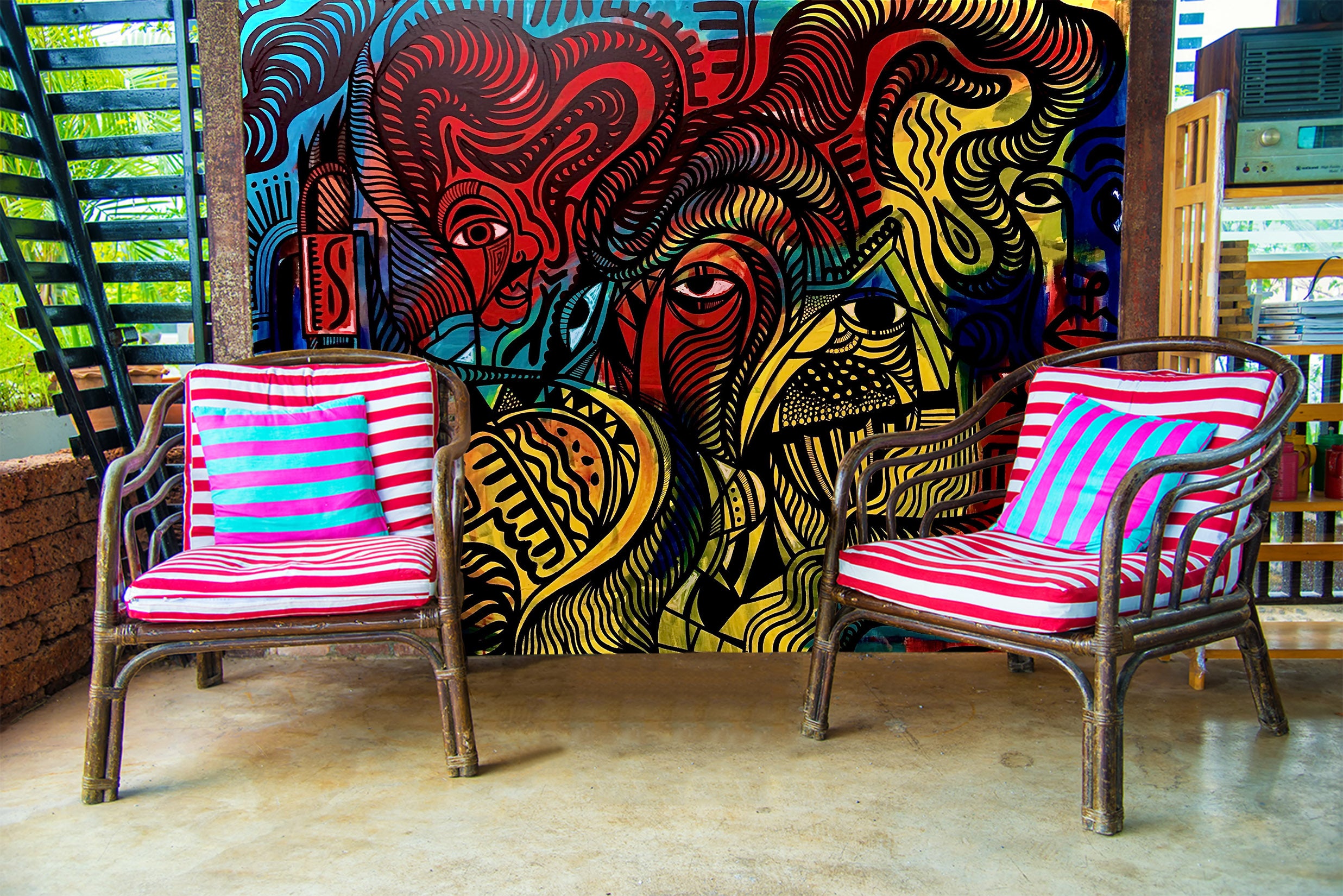 3D Abstract Painting 1277 Jacqueline Reynoso Wall Mural Wall Murals