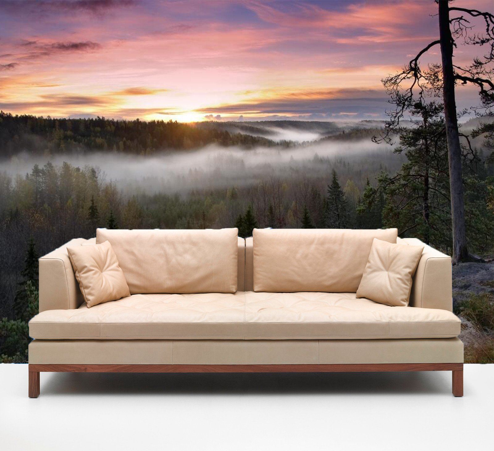 Dust Glow Pine Tree And Fog 5 Wallpaper AJ Wallpaper 1