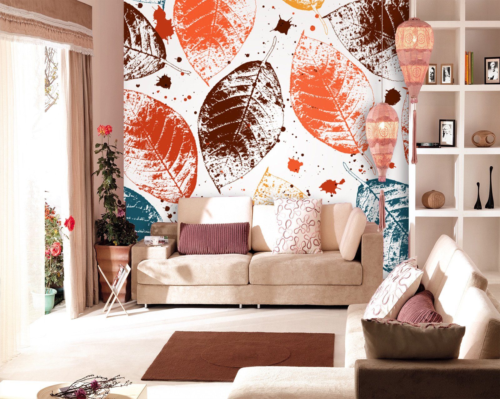 3D Color Orange Leaves 72 Wallpaper AJ Wallpaper