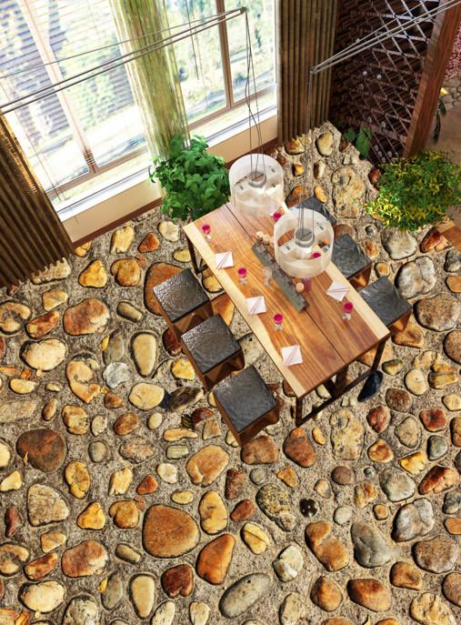 3D Stone Ground Floor Mural Wallpaper AJ Wallpaper 2