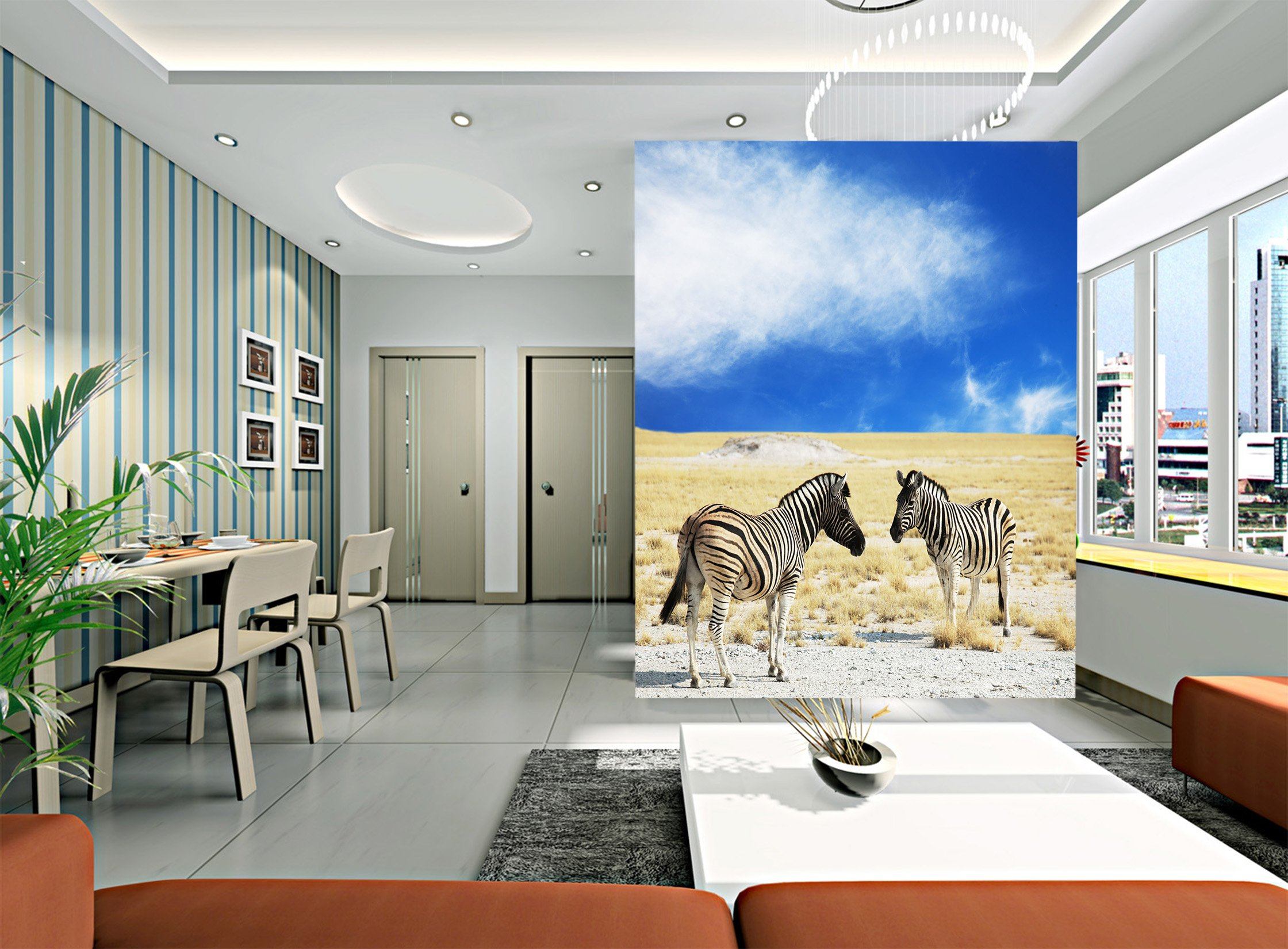 3D Sky Zebra 707 Wallpaper AJ Wallpaper