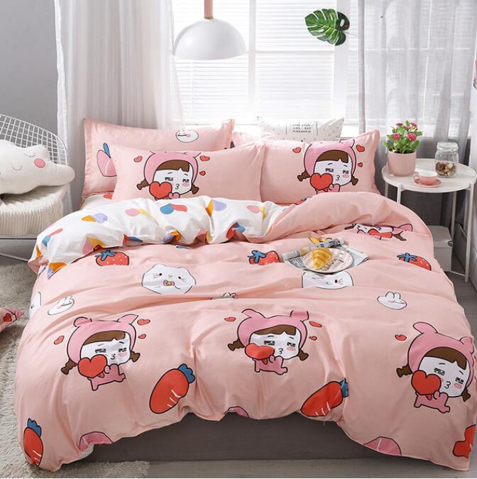 3D Cartoon Girl Carrot 12149 Bed Pillowcases Quilt