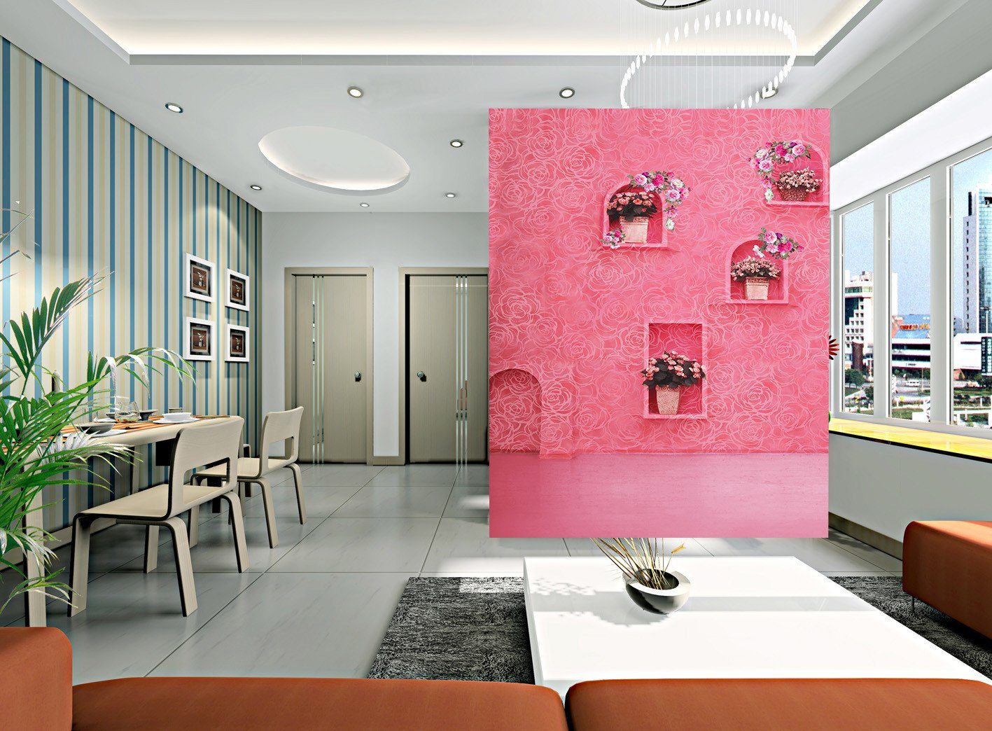 Romantic Potted Plants Wallpaper AJ Wallpaper