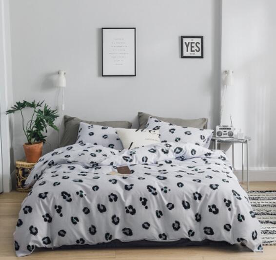 3D Gray Leopard 40128 Bed Pillowcases Quilt