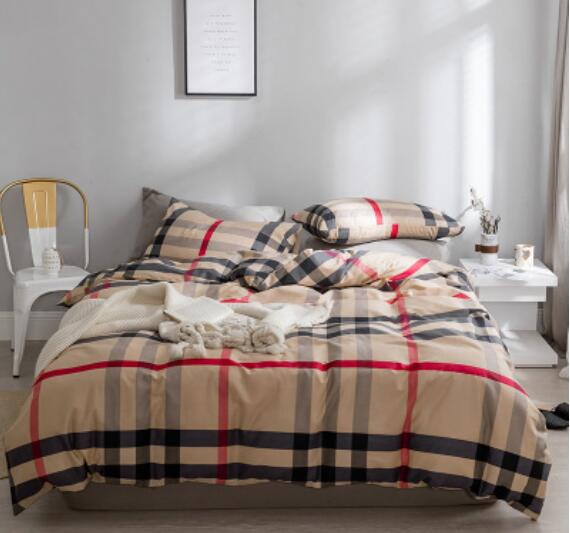 3D Brown Plaid 20254 Bed Pillowcases Quilt