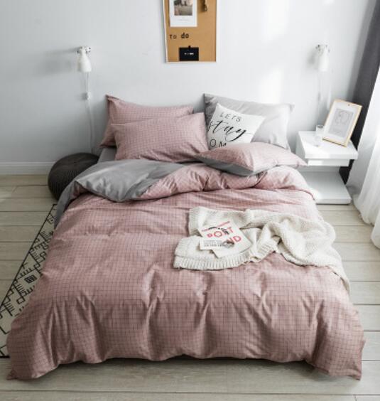 3D Gray Pink Small Lattice 14042 Bed Pillowcases Quilt