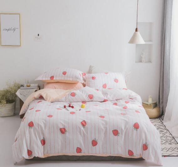 3D Strawberry 20344 Bed Pillowcases Quilt