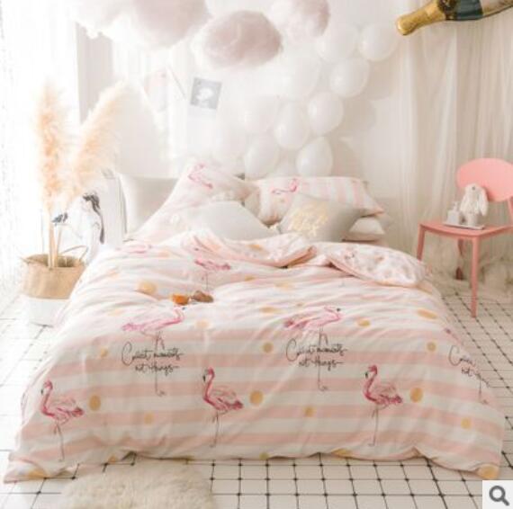 3D Flamingo 20198 Bed Pillowcases Quilt