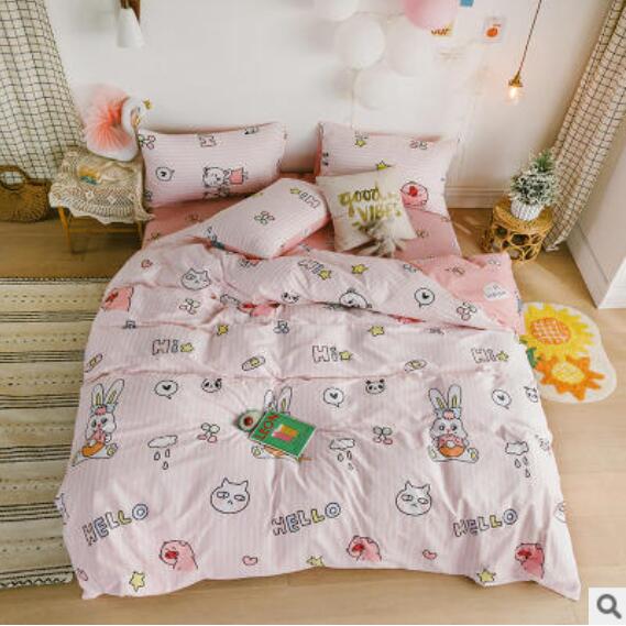 3D White Rabbit 15031 Bed Pillowcases Quilt