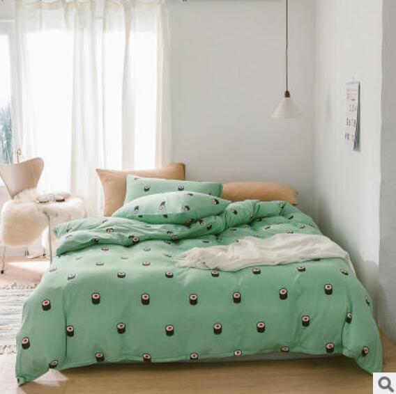 3D Green Bottom Sushi 17151 Bed Pillowcases Quilt