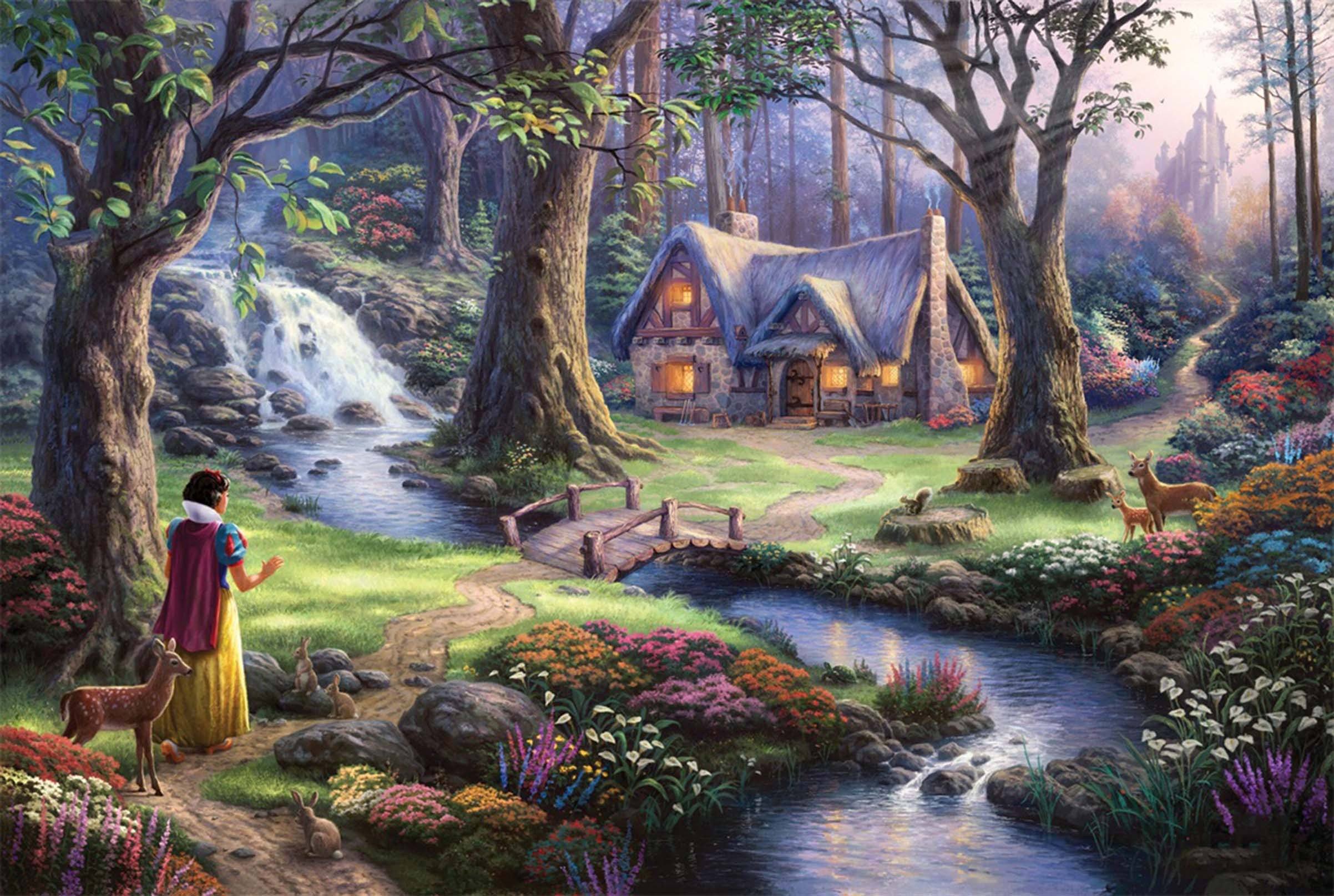 3D Forest River Cottage 011 Garage Door Mural Wallpaper AJ Wallpaper