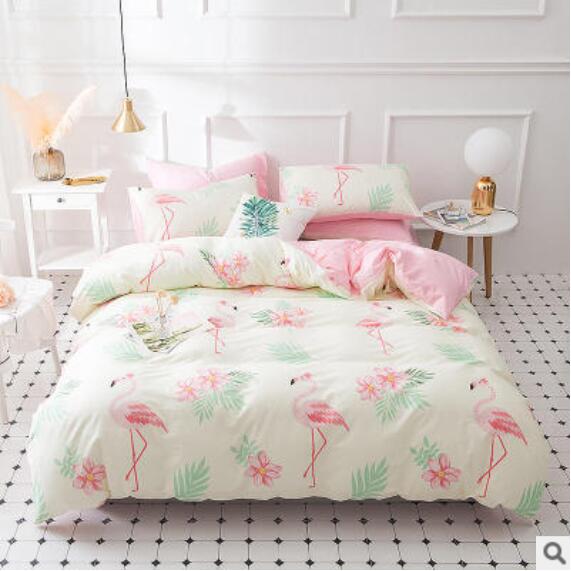 3D Flamingo Leaves 17091 Bed Pillowcases Quilt