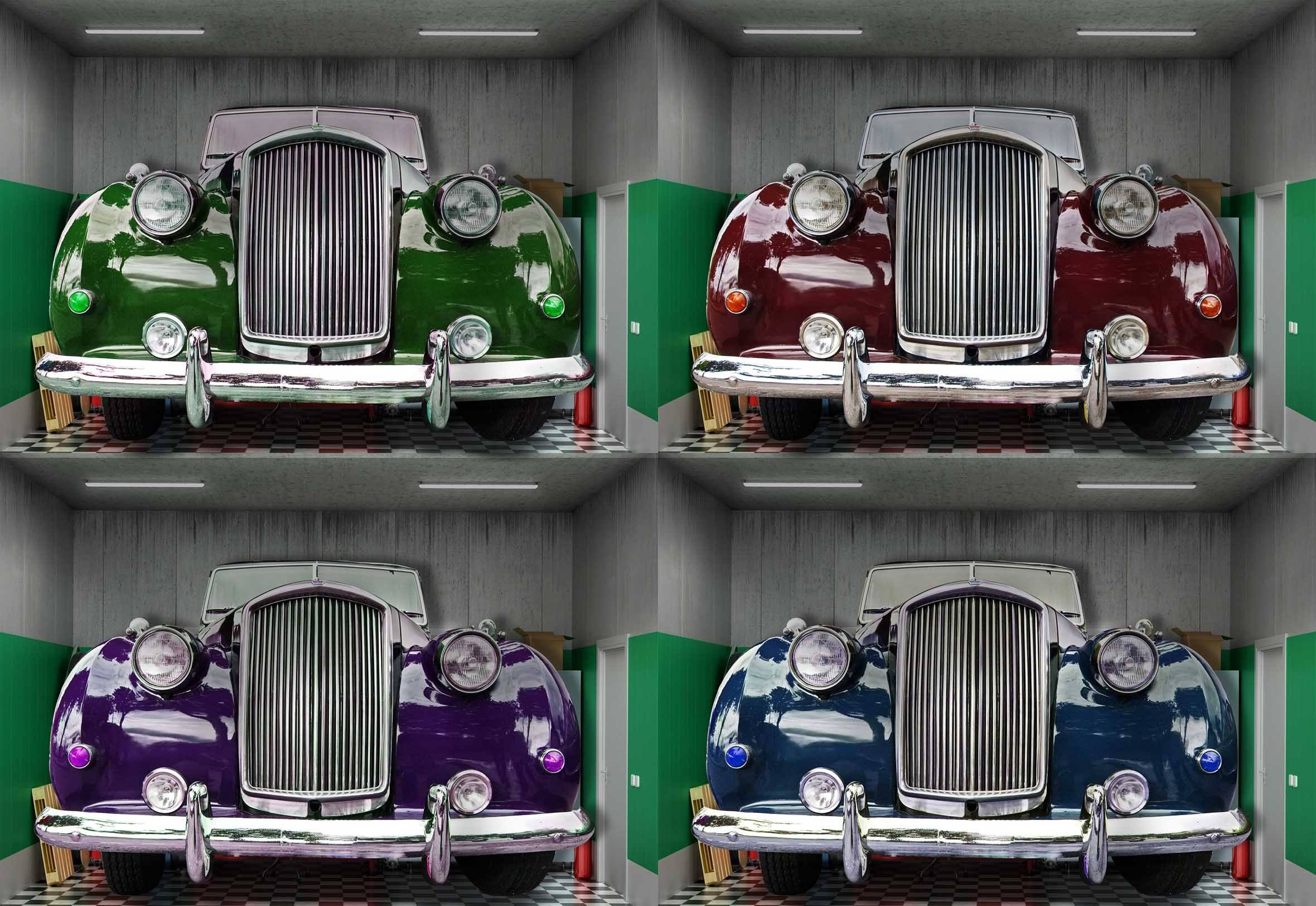3D Retro Cars 417 Garage Door Mural Wallpaper AJ Wallpaper