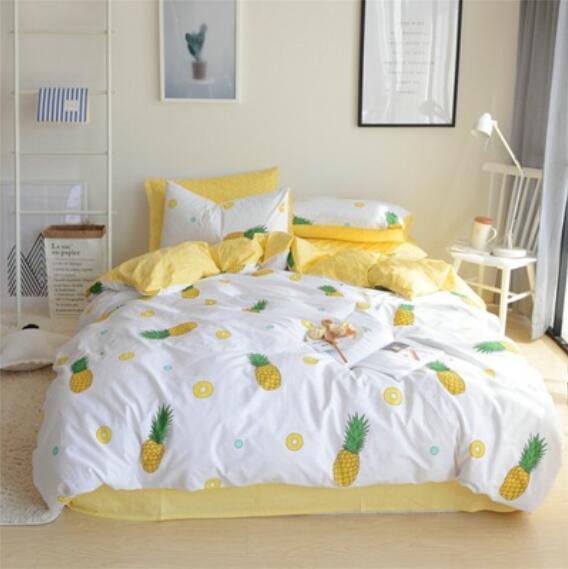 3D Yellow Pineapple 20327 Bed Pillowcases Quilt