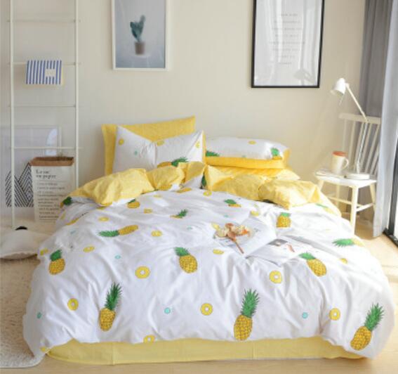 3D Yellow Pineapple 20285 Bed Pillowcases Quilt