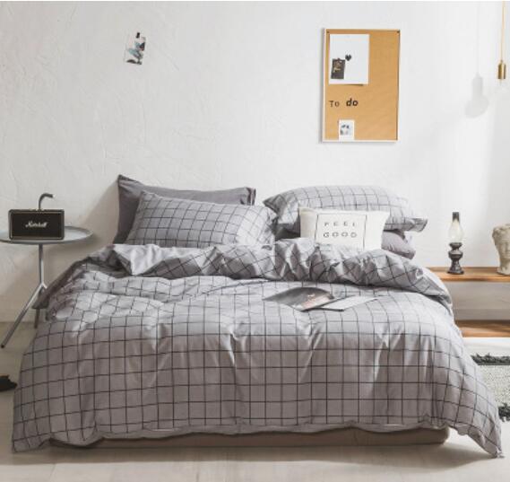 3D Plaid Gray 30227 Bed Pillowcases Quilt