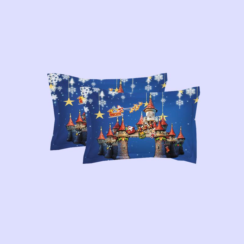 3D Christmas Castle 033 Bed Pillowcases Quilt Wallpaper AJ Wallpaper