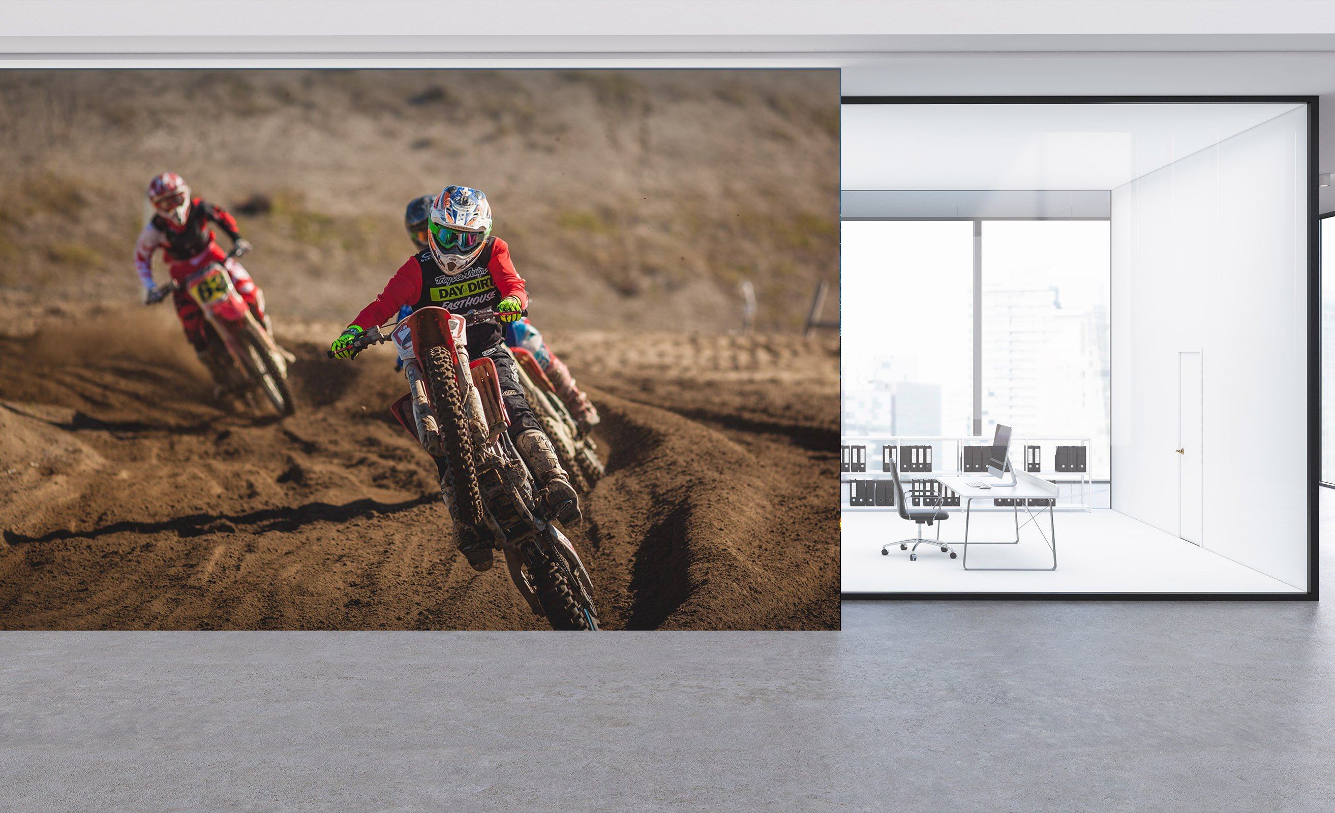 3D Dirt Bike 978 Vehicle Wall Murals Wallpaper AJ Wallpaper 2