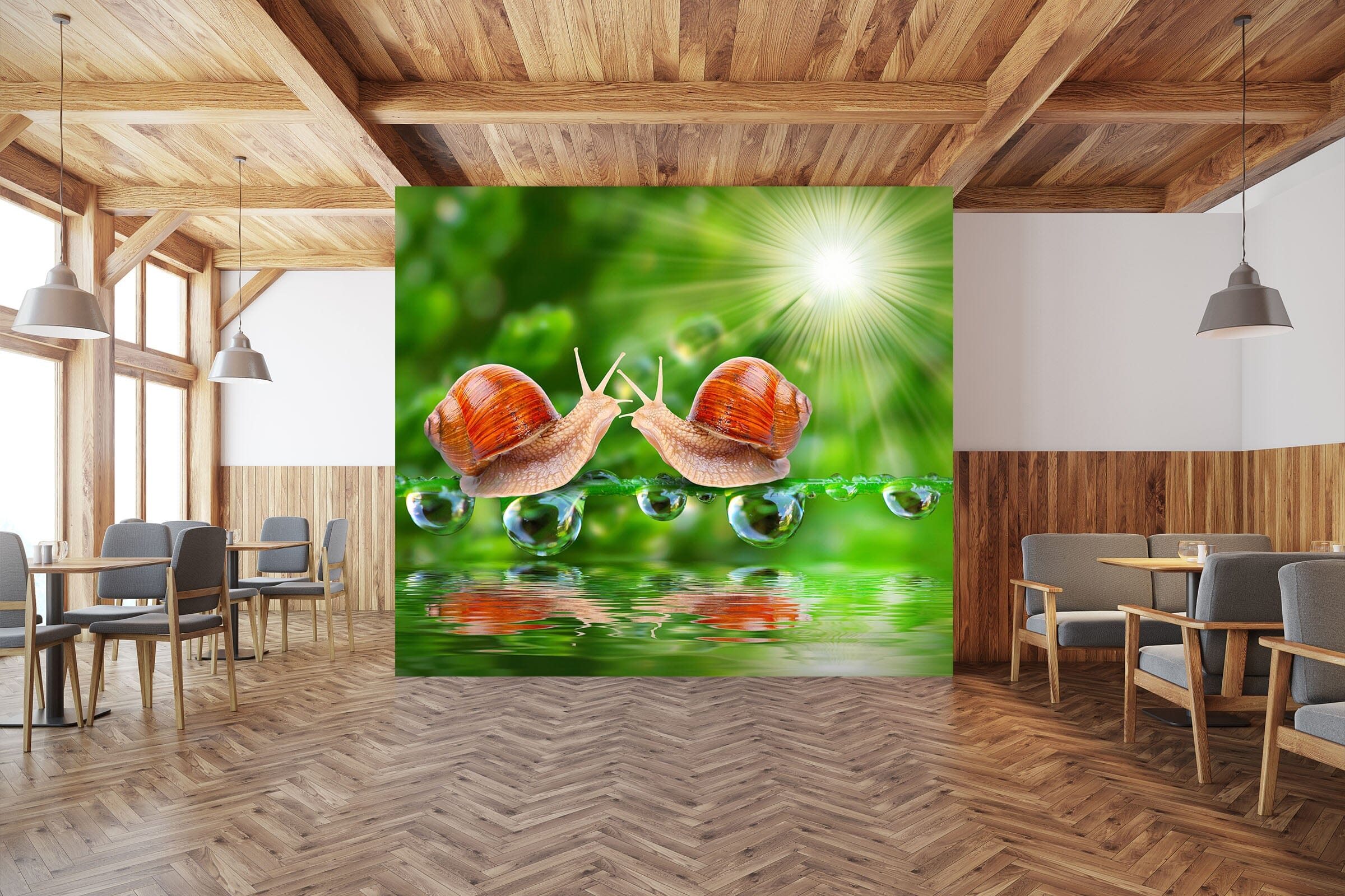 3D Sunshine Snail 201 Wall Murals Wallpaper AJ Wallpaper 2