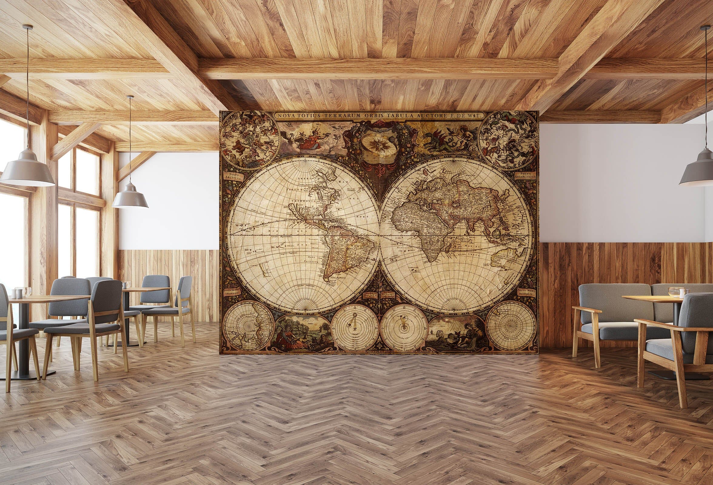 3D Earth Circle 2021 World Map Wall Murals Wallpaper AJ Wallpaper 2