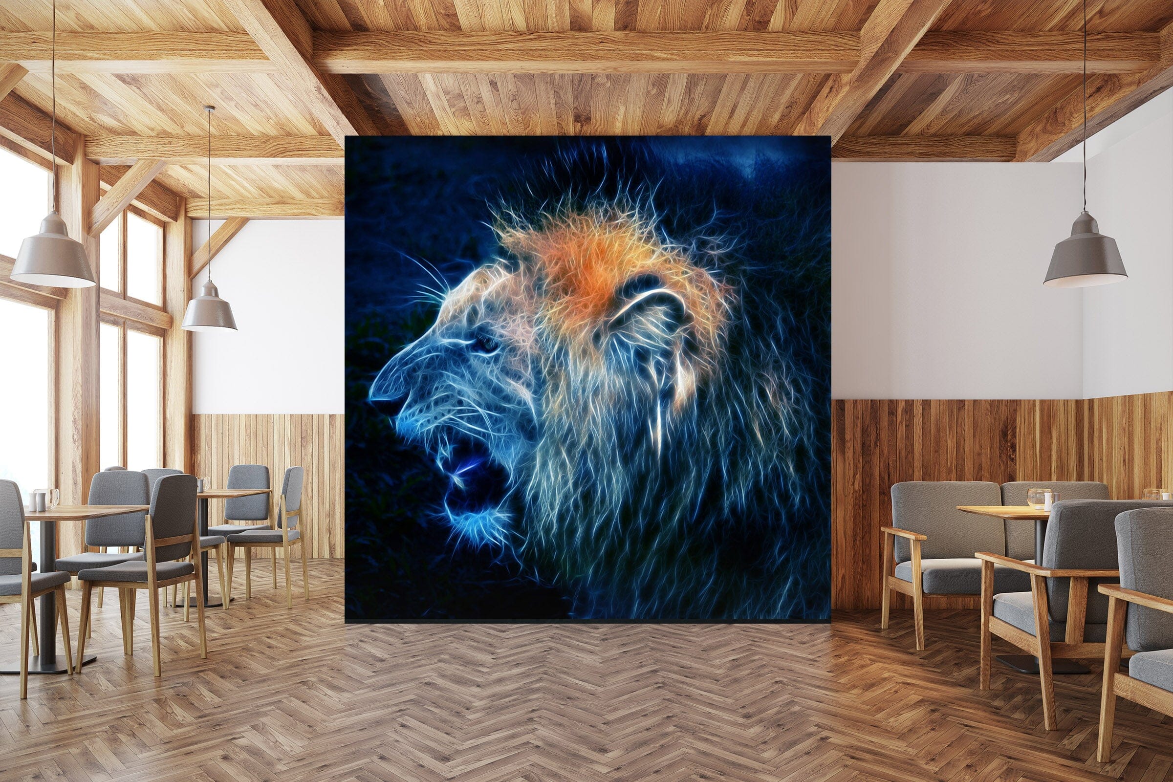 3D Beast Lion 245 Wall Murals Wallpaper AJ Wallpaper 2