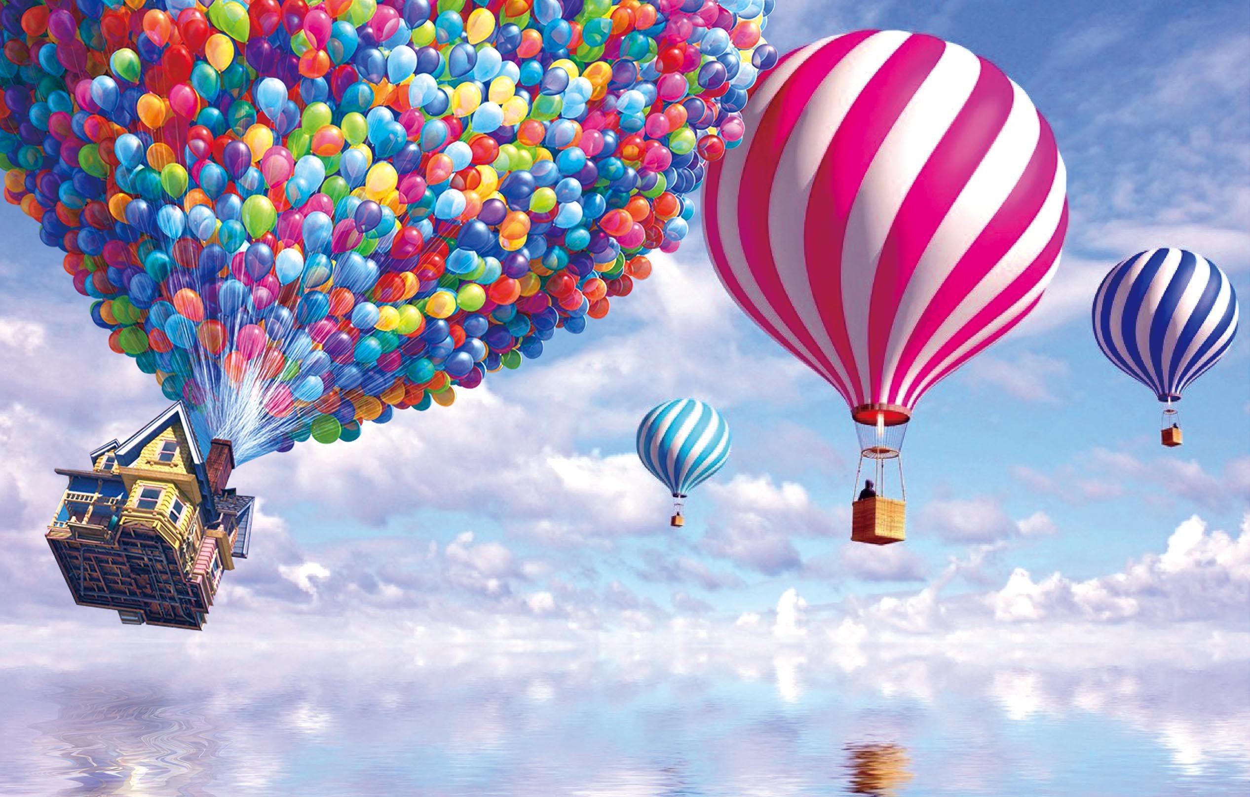 3D Sea Balloon House 610 Kitchen Mat Floor Mural Wallpaper AJ Wallpaper