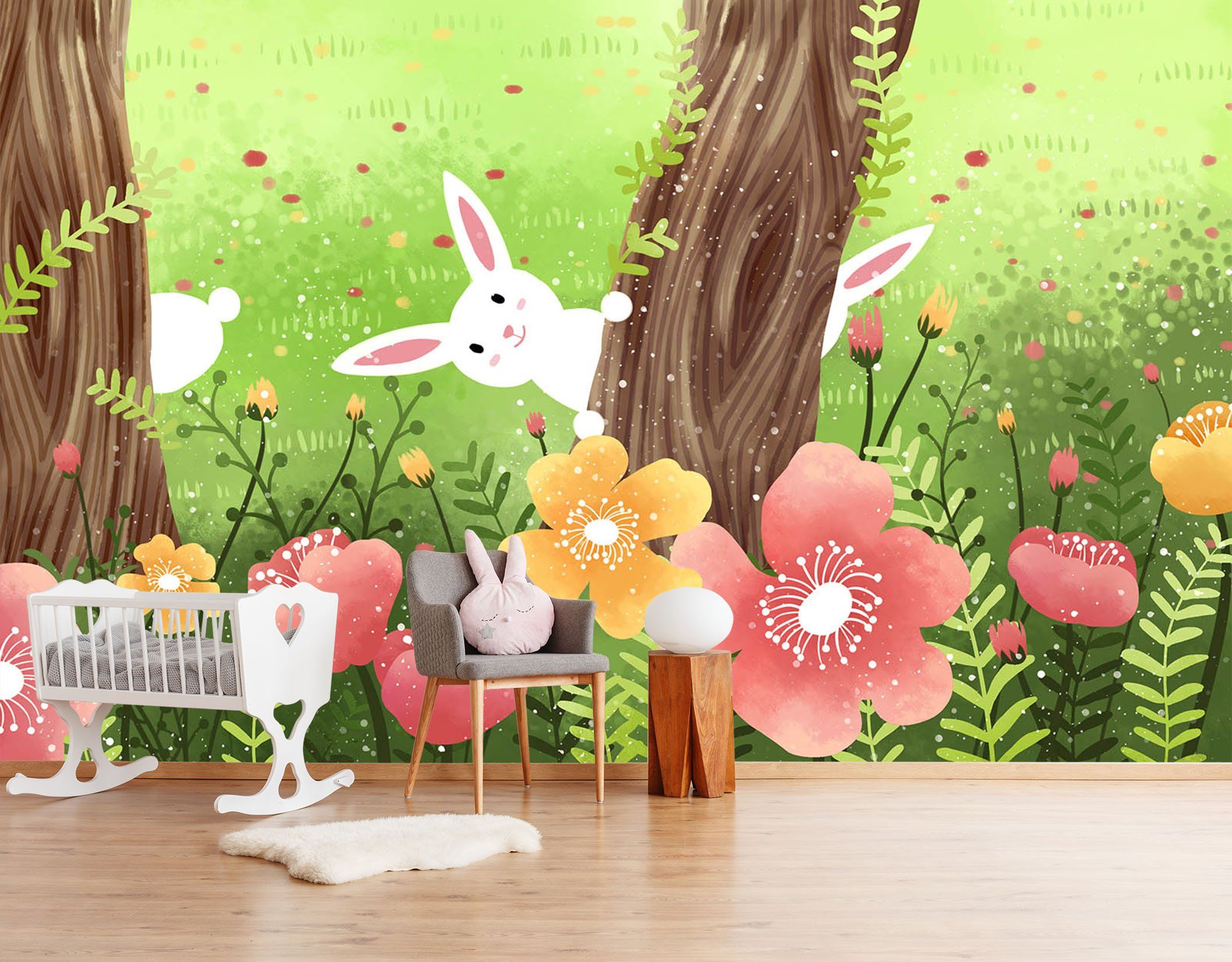 3D Bloom Rabbit 458 Wallpaper AJ Wallpaper 2