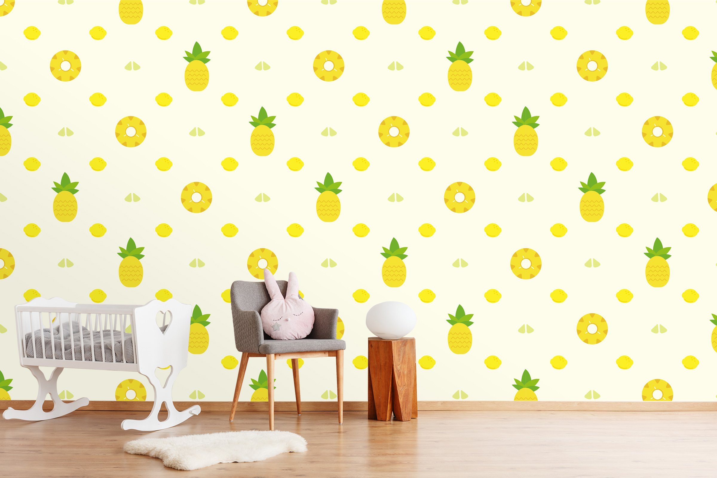 3D Yellow Pineapple 629 Wallpaper AJ Wallpaper