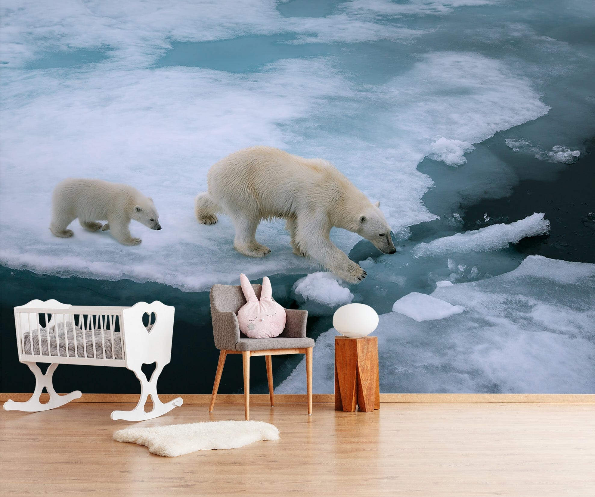 3D Glacier Bear 189 Wall Murals Wallpaper AJ Wallpaper 2