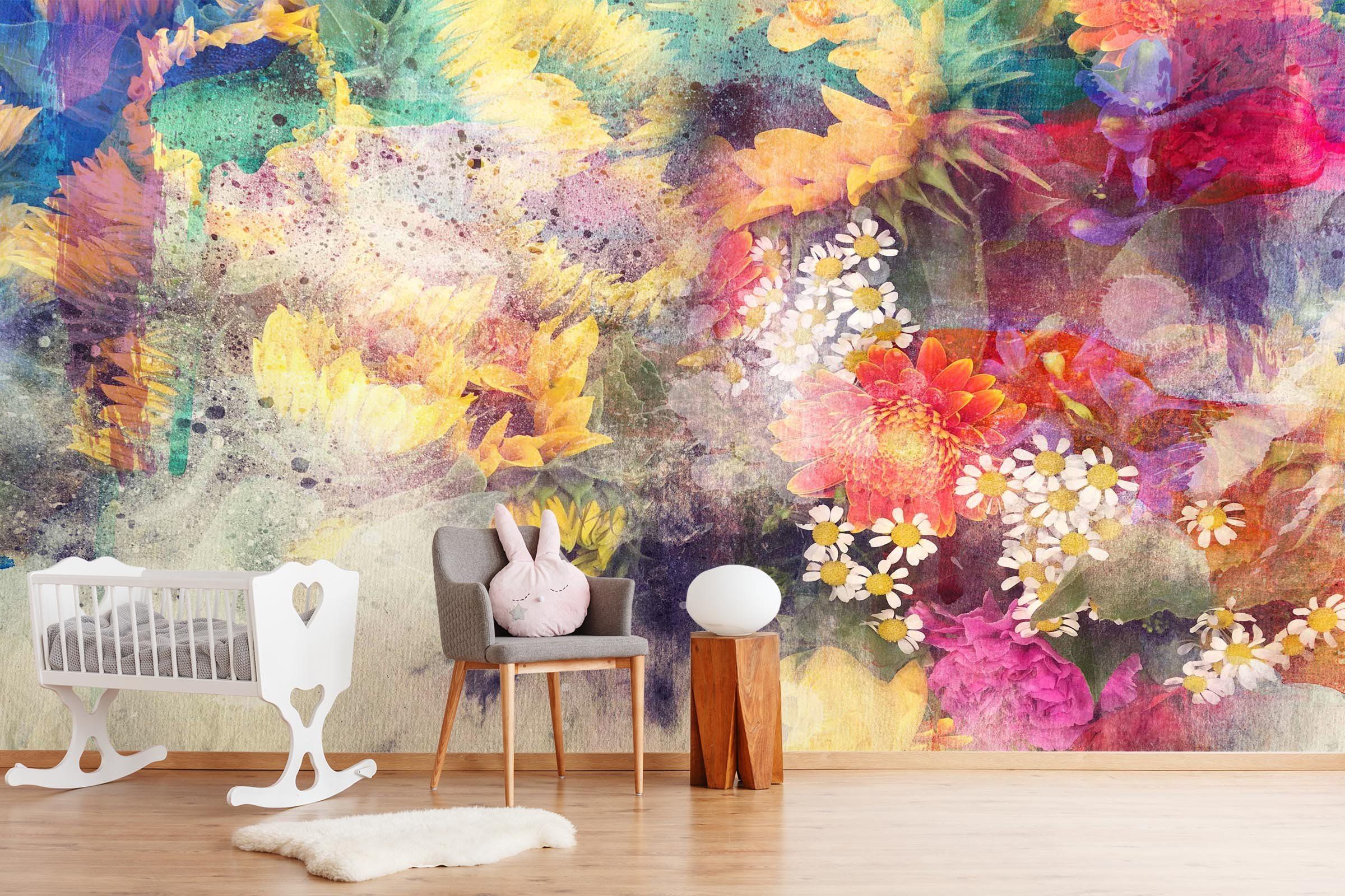 3D Hazy Sunflower Painting 43 Wallpaper AJ Wallpaper