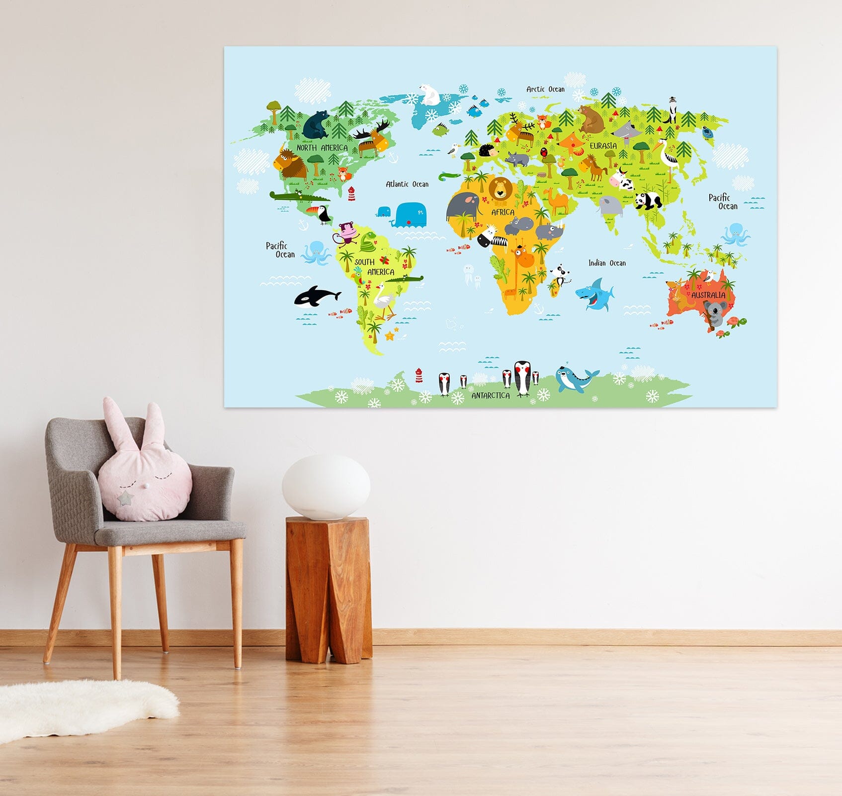 3D Island Forest 211 World Map Wall Sticker Wallpaper AJ Wallpaper 2