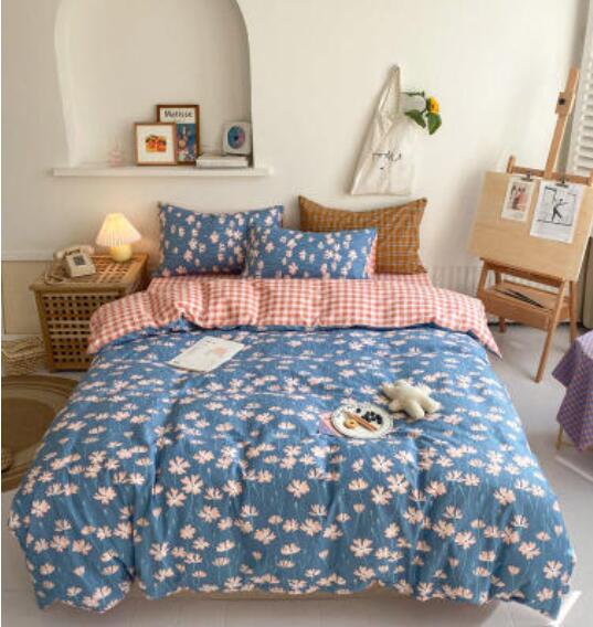 3D Blue Floral 17002 Bed Pillowcases Quilt