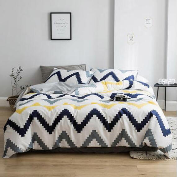 3D Yellow-Gray Curve 20256 Bed Pillowcases Quilt