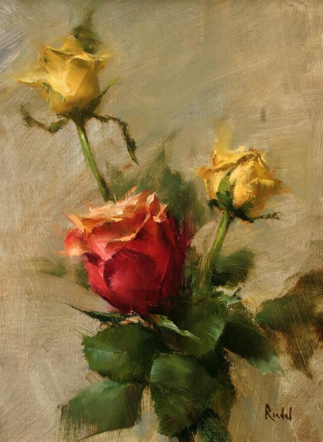 Roses Painting Wallpaper AJ Wallpaper 2