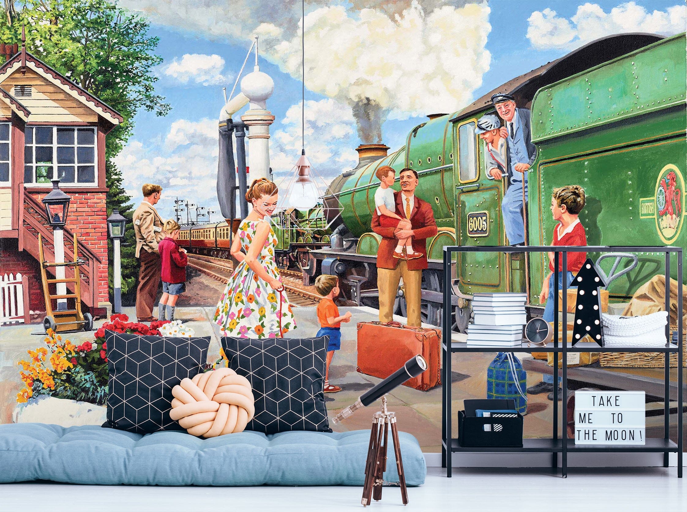3D The Train Driver 1068 Trevor Mitchell Wall Mural Wall Murals Wallpaper AJ Wallpaper 2