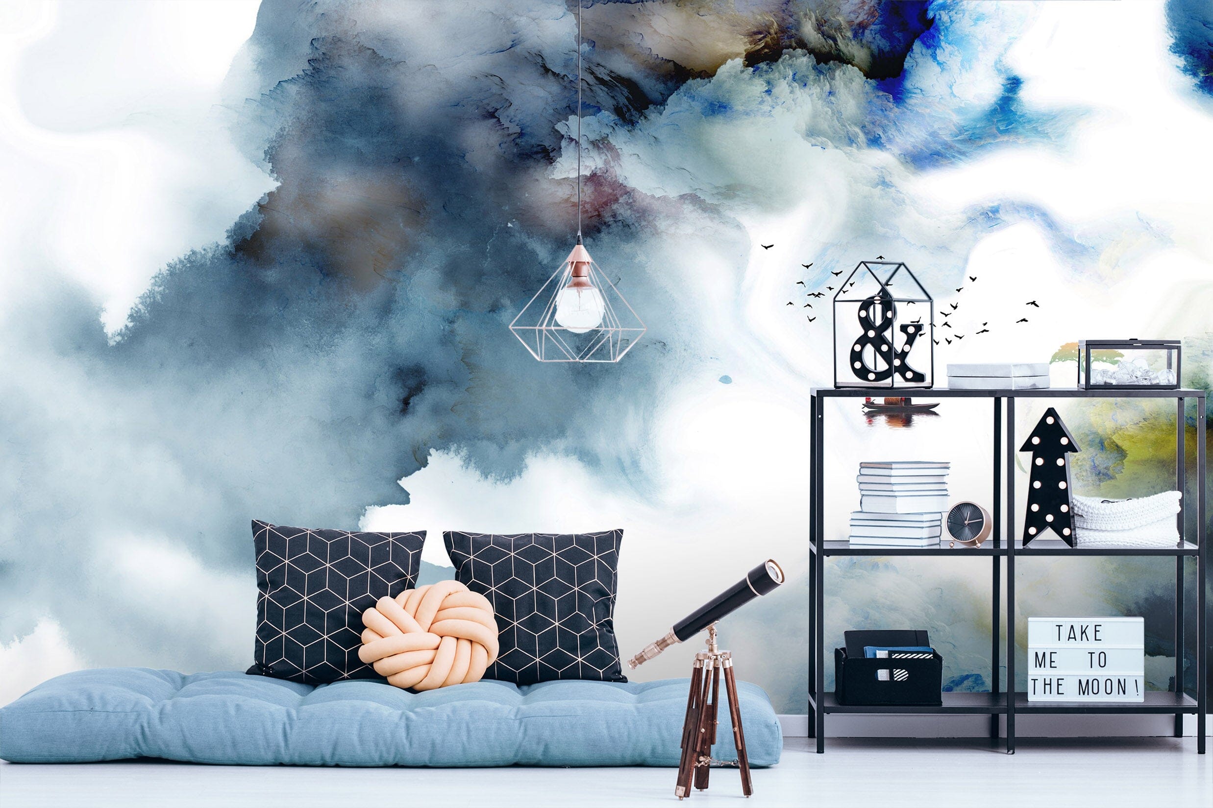 3D Navy Blue 1430 Wall Murals Wallpaper AJ Wallpaper 2