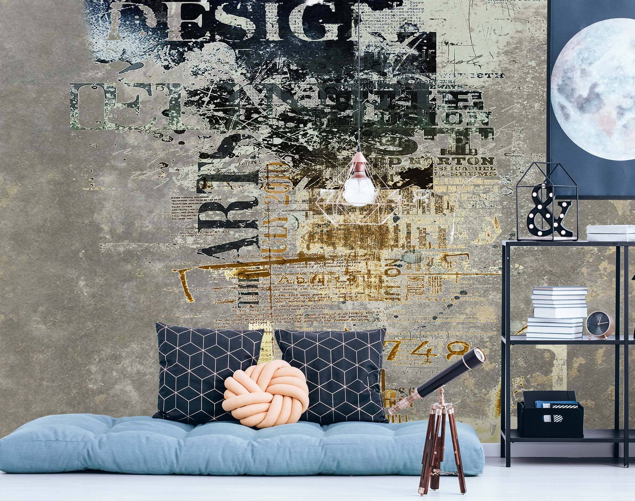 3D Letter Shabby Graffiti 045 Wall Murals Wallpaper AJ Wallpaper 2