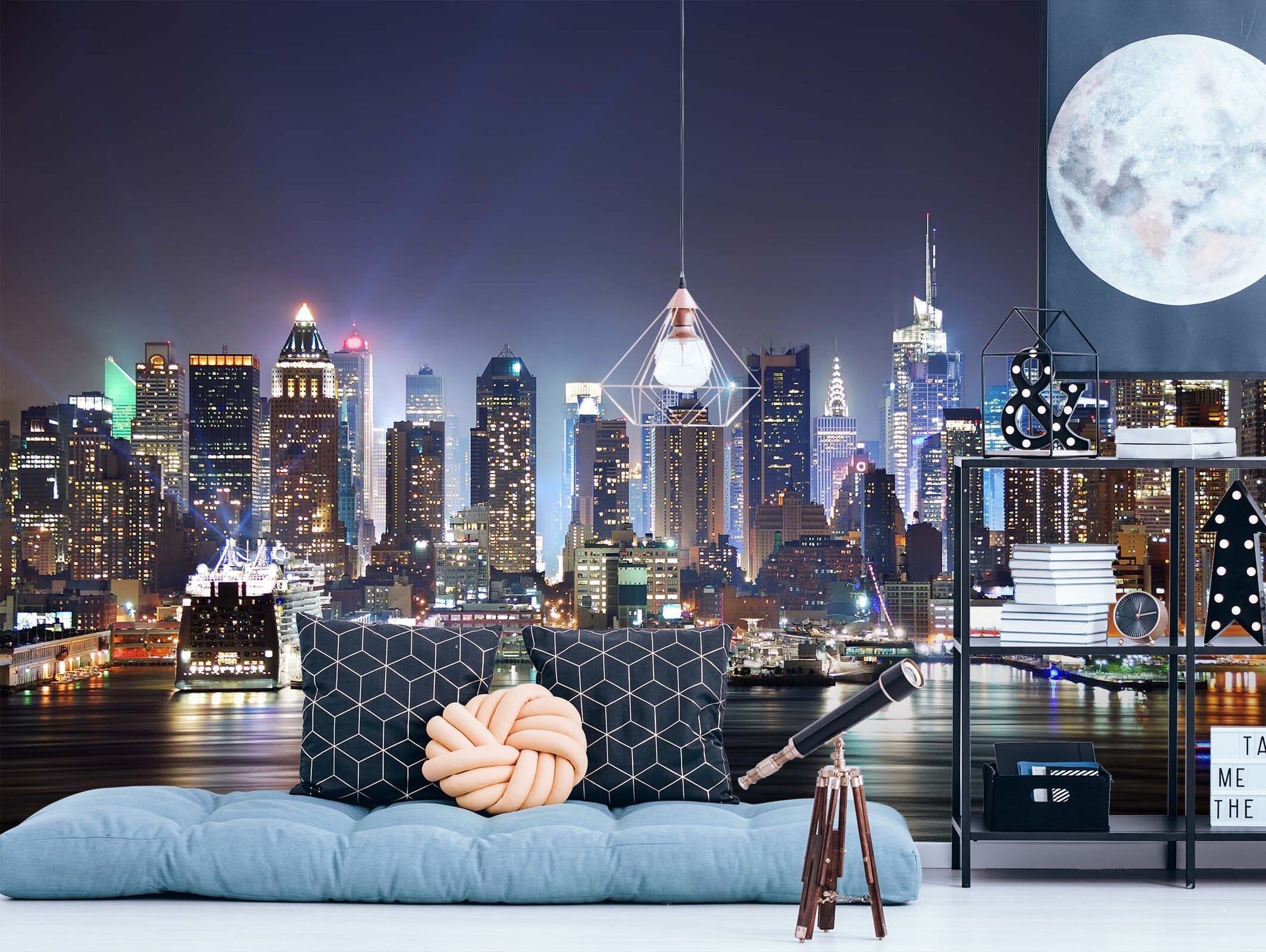 3D Night View New York 023 Wall Murals Wallpaper AJ Wallpaper 2