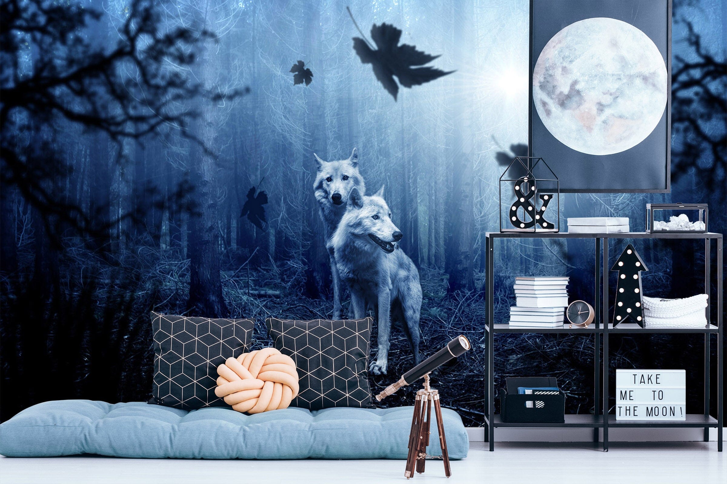 3D Wolf Forest 276 Wall Murals Wallpaper AJ Wallpaper 2