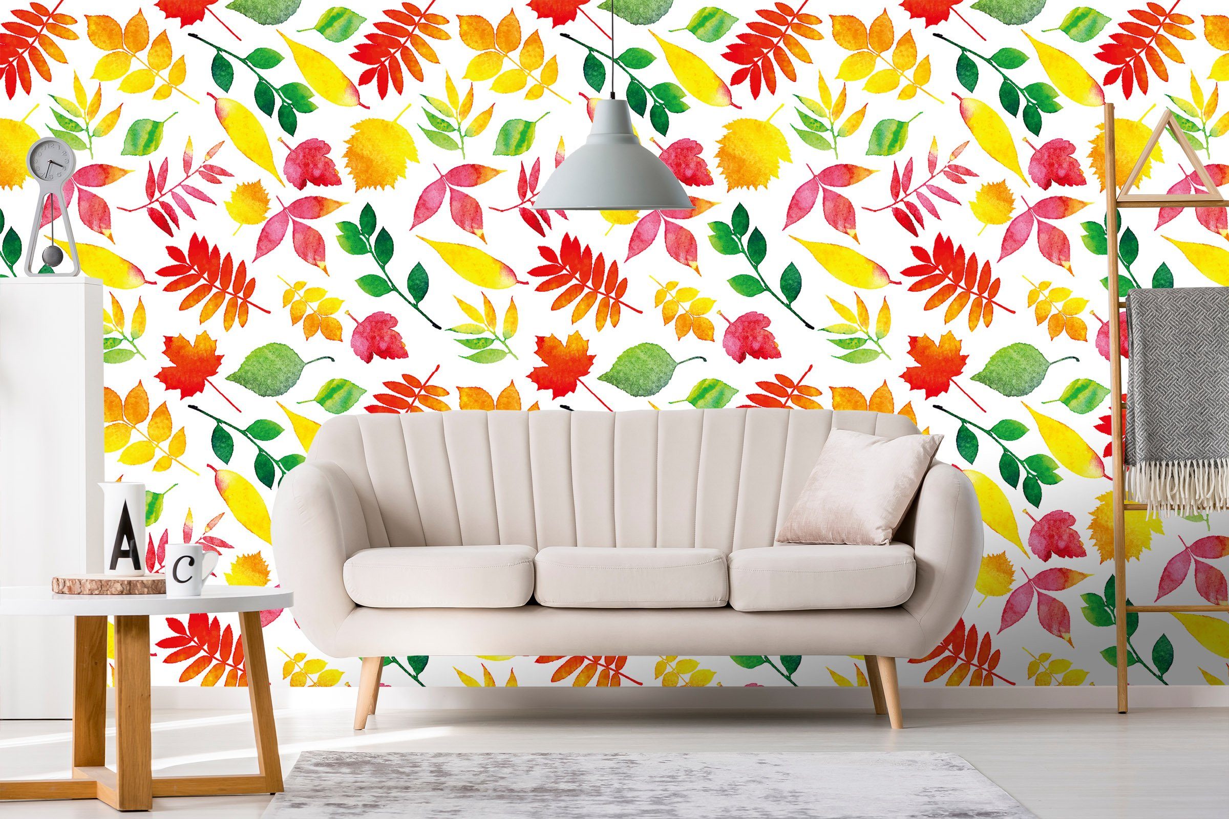 3D Yellow Leaves 565 Wallpaper AJ Wallpaper