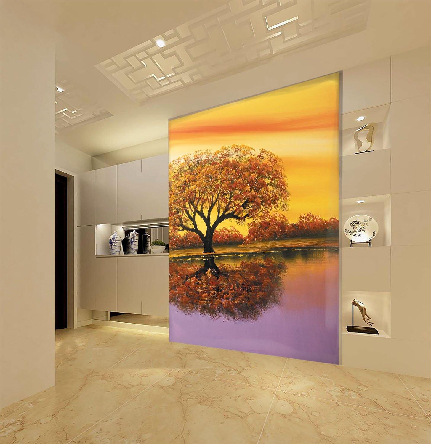 Lakeside Lush Tree Wallpaper AJ Wallpaper 2