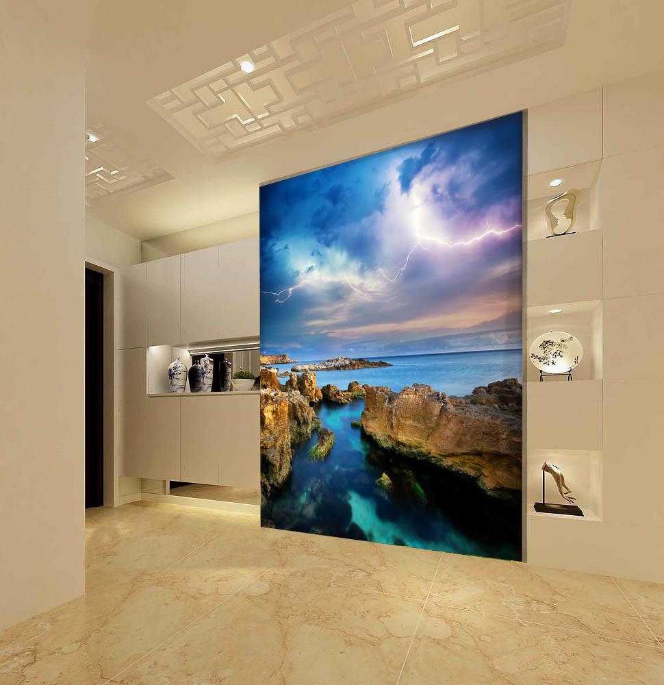 Coast Lightning Wallpaper AJ Wallpaper