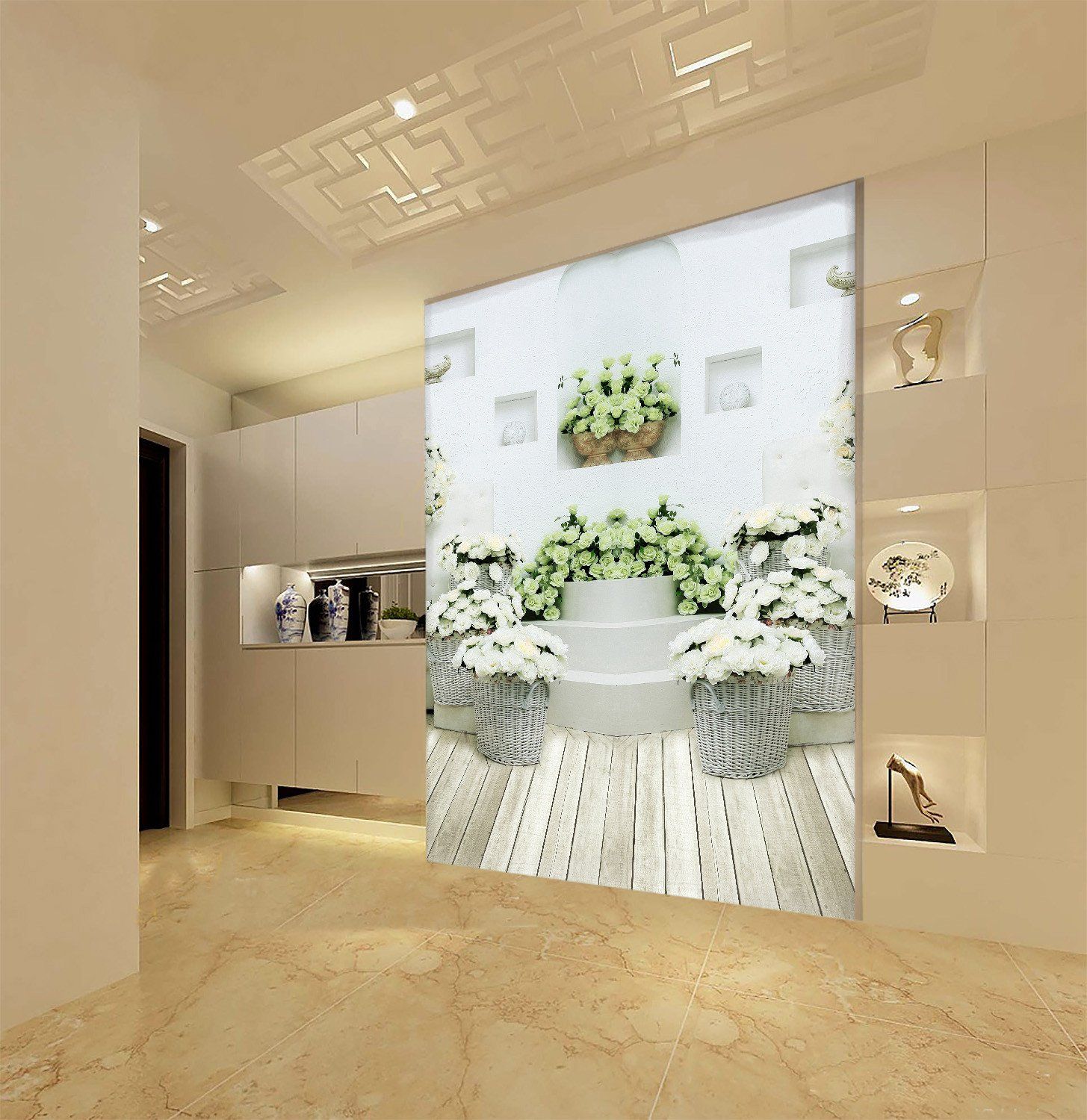 Flowers Baskets Wallpaper AJ Wallpaper