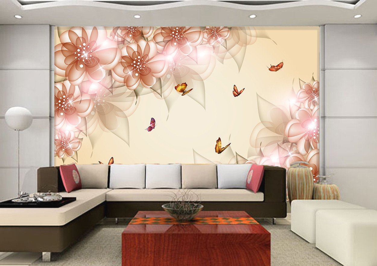 3D Maple Red Butterfly 047 Wallpaper AJ Wallpaper