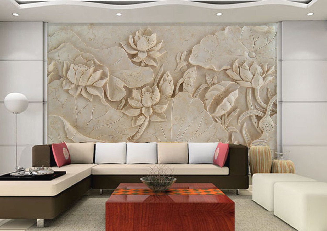 3D Flower Louts 202 Wallpaper AJ Wallpaper