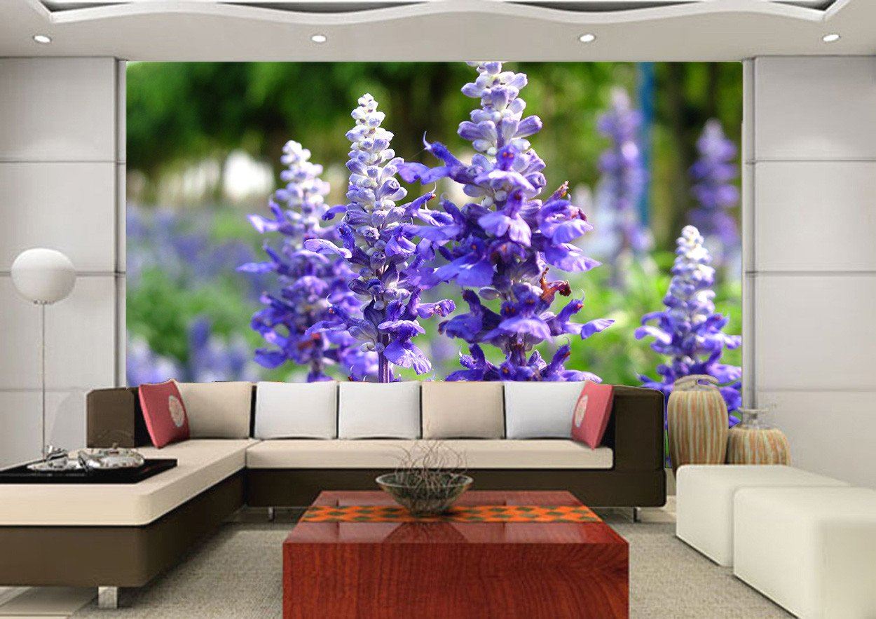 Pure Blue Flowers Wallpaper AJ Wallpaper