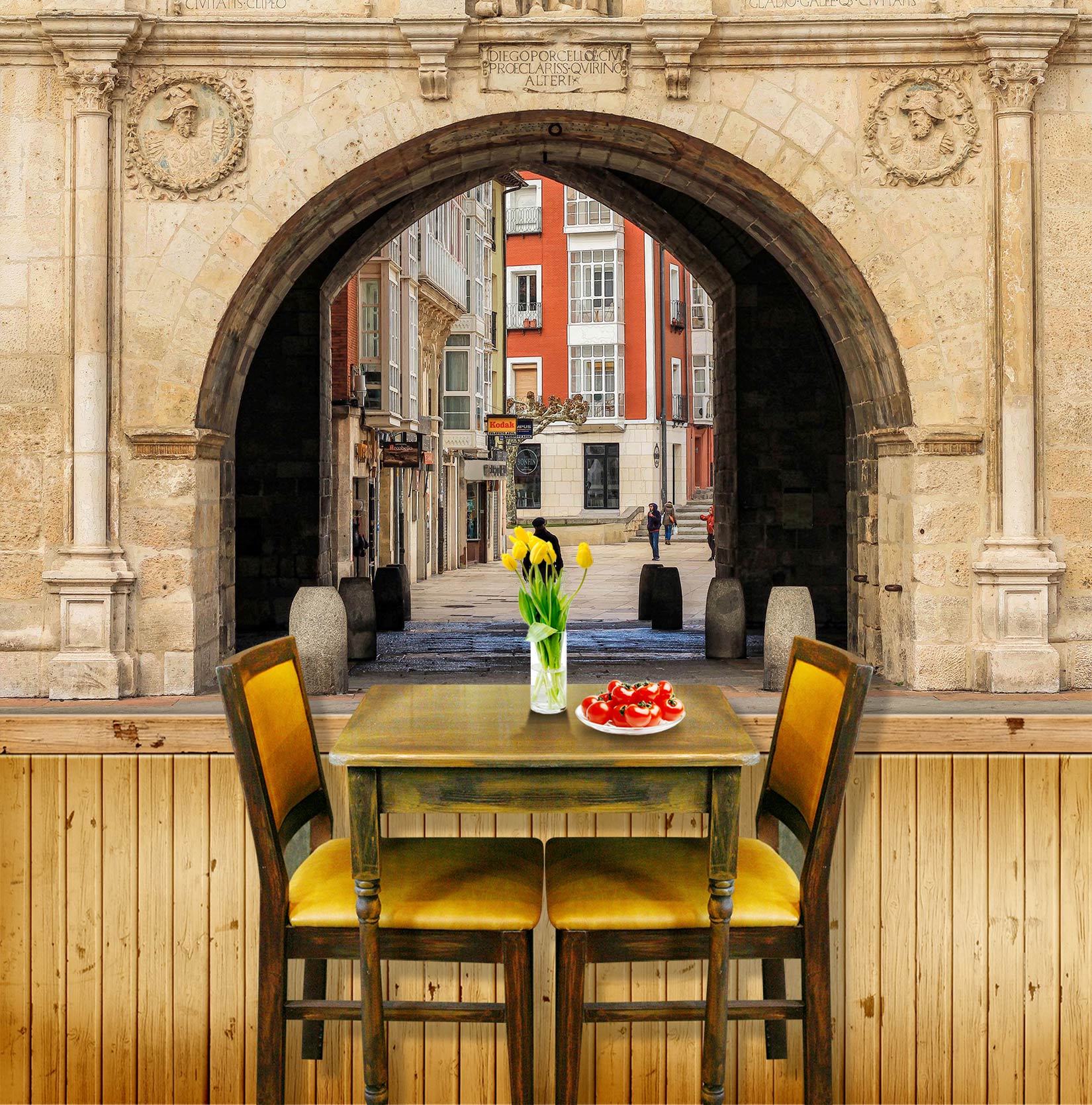 3D Building Tunnel 10876 Alius Herb Wall Mural Wall Murals