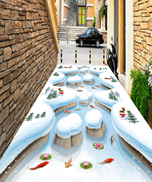 3D Snow And Ice 327 Floor Mural Wallpaper AJ Wallpaper 2