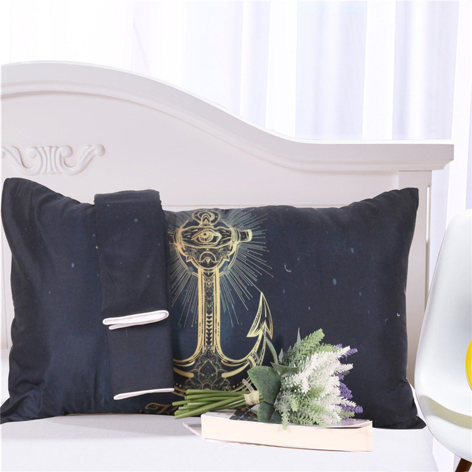 3D Gold Foil Anchor 189 Bed Pillowcases Quilt Wallpaper AJ Wallpaper