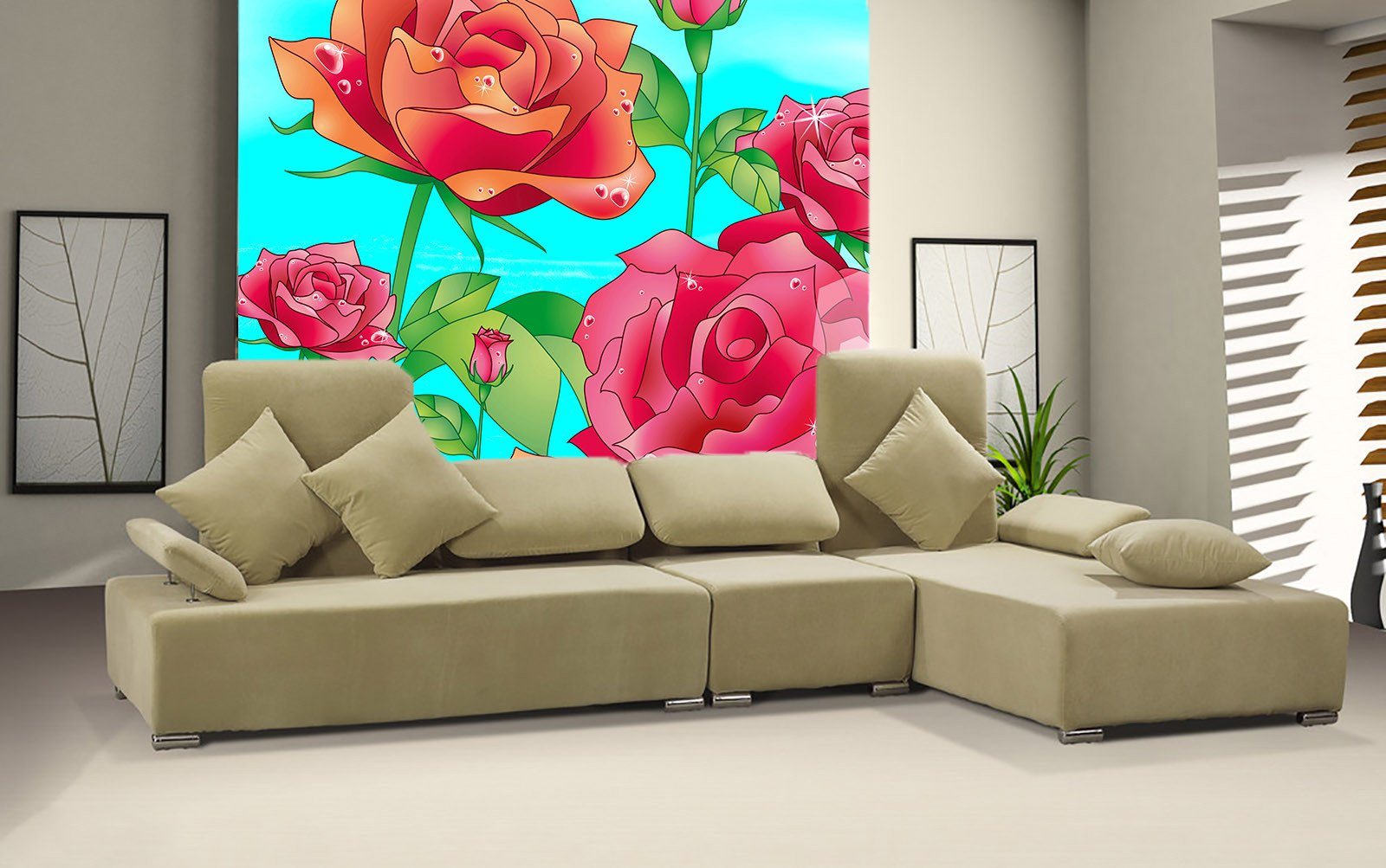 Bright Shining Flowers Wallpaper AJ Wallpaper